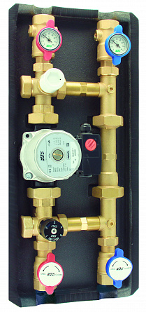 ГБМ 1 с перепускн.клапан. 0.1-0.6 бар и термосмес.в теплоизоляц.под насос 130 мм