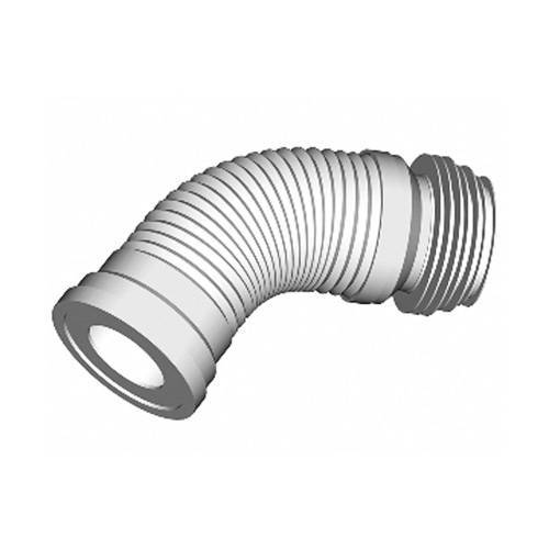 Патрубок для унитаза гофрированный белый D 110 L = 450 Sinikon
